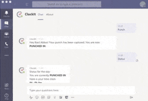 Microsoft Teams Integration ClockIt time clock app