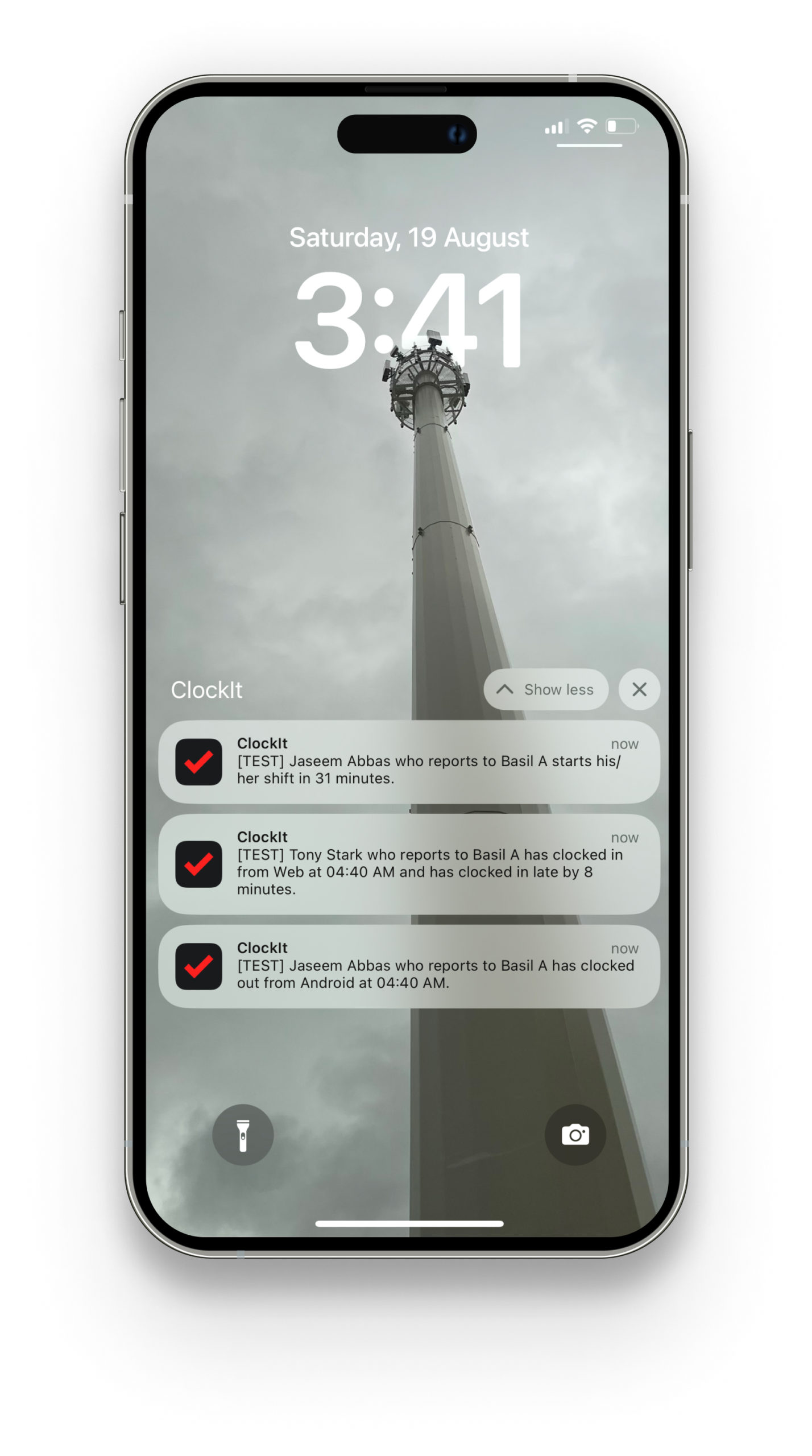 clockit time clock for ios notifications for overtime