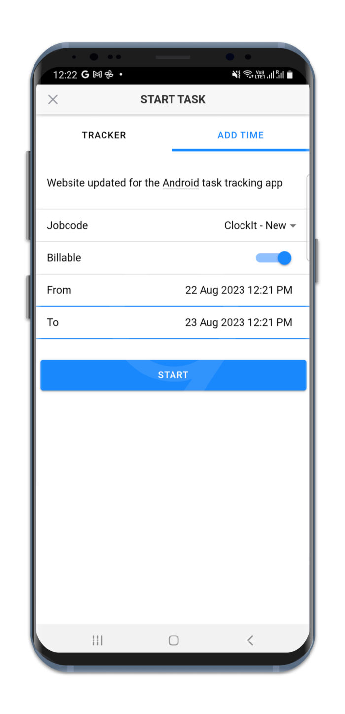 Project Task and Time Tracker for Android - ClockIt
